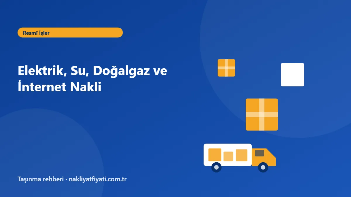 Elektrik, Su, Doğalgaz ve İnternet Nakli — taşınma rehberi görseli
